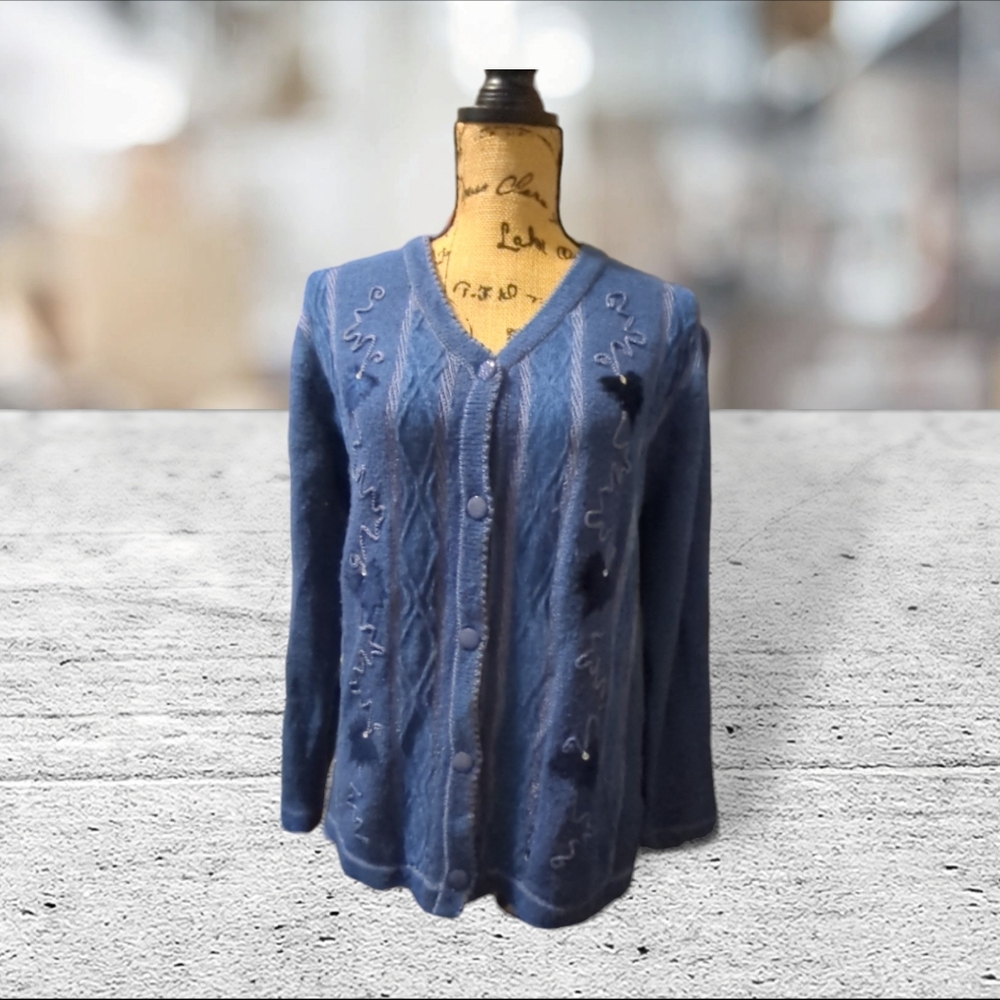 T.C FASHION Button down blue cardigan